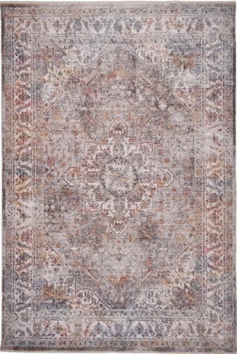 Kreasyon Halı Decor 1496 Bej 6 mm Polyester Antialerjenik Yıkanabilir İnce Kaymaz Dikdörtgen Makine Dokuma Salon Halısı 80x200 cm