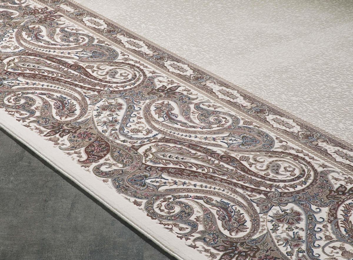 Gümüşsuyu İpekzade120 11377 Krem 6 mm İpek Yıkanabilir İnce Kaymaz Dikdörtgen Makine Dokuma Oturma Odası-Salon Halısı 200x300 cm