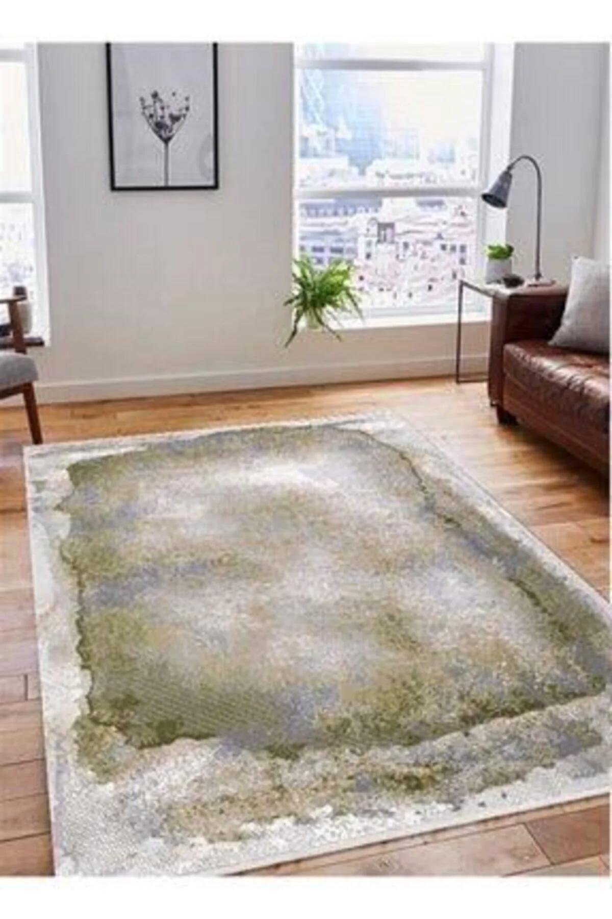 Padişah Eternity 31968 Krem 11 mm Akrilik Antibakteriyel Yıkanabilir İnce Kaymaz Dikdörtgen Makine Dokuma Salon Halısı 180x250 cm