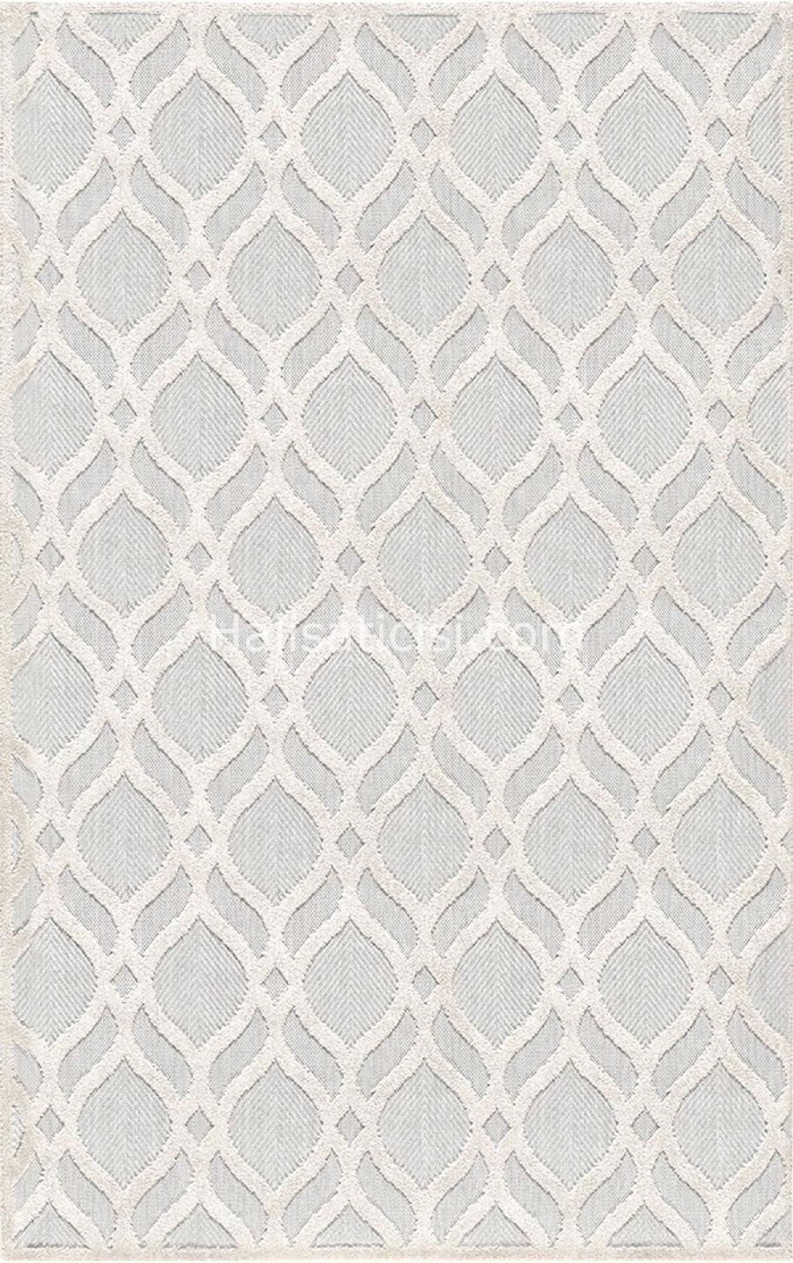 Padişah 54093 Krem 5 mm Polyester Yumuşak Yıkanabilir İnce Dikdörtgen Makine Dokuma Salon Halısı 120x180 cm