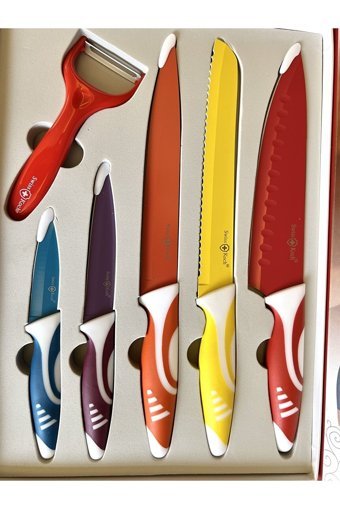 MozzArt Süper Lüks Profesyonel Swiss Koch 6 Parça Isviçre Bıçak Seti