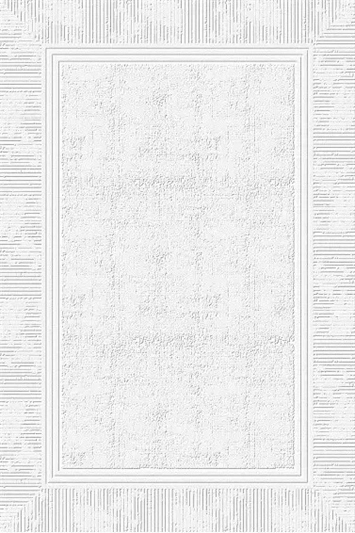Kreasyon Halı Universal UV004 Krem 8 mm Akrilik Yıkanabilir Kalın Kaymaz Pamuk Taban Dikdörtgen Makine Dokuma Salon Halısı 80x400 cm