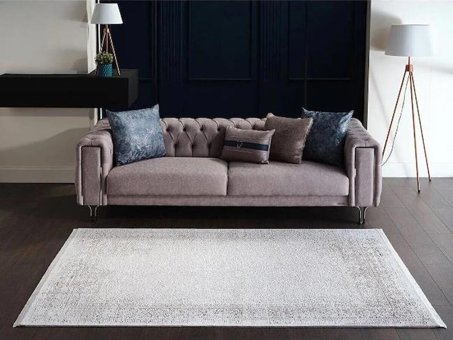 Gümüşsuyu Esiliva 13886 Bordo 6 mm Akrilik Antibakteriyel Yıkanabilir İnce Kaymaz Dikdörtgen Makine Dokuma Salon Halısı 200x290 cm