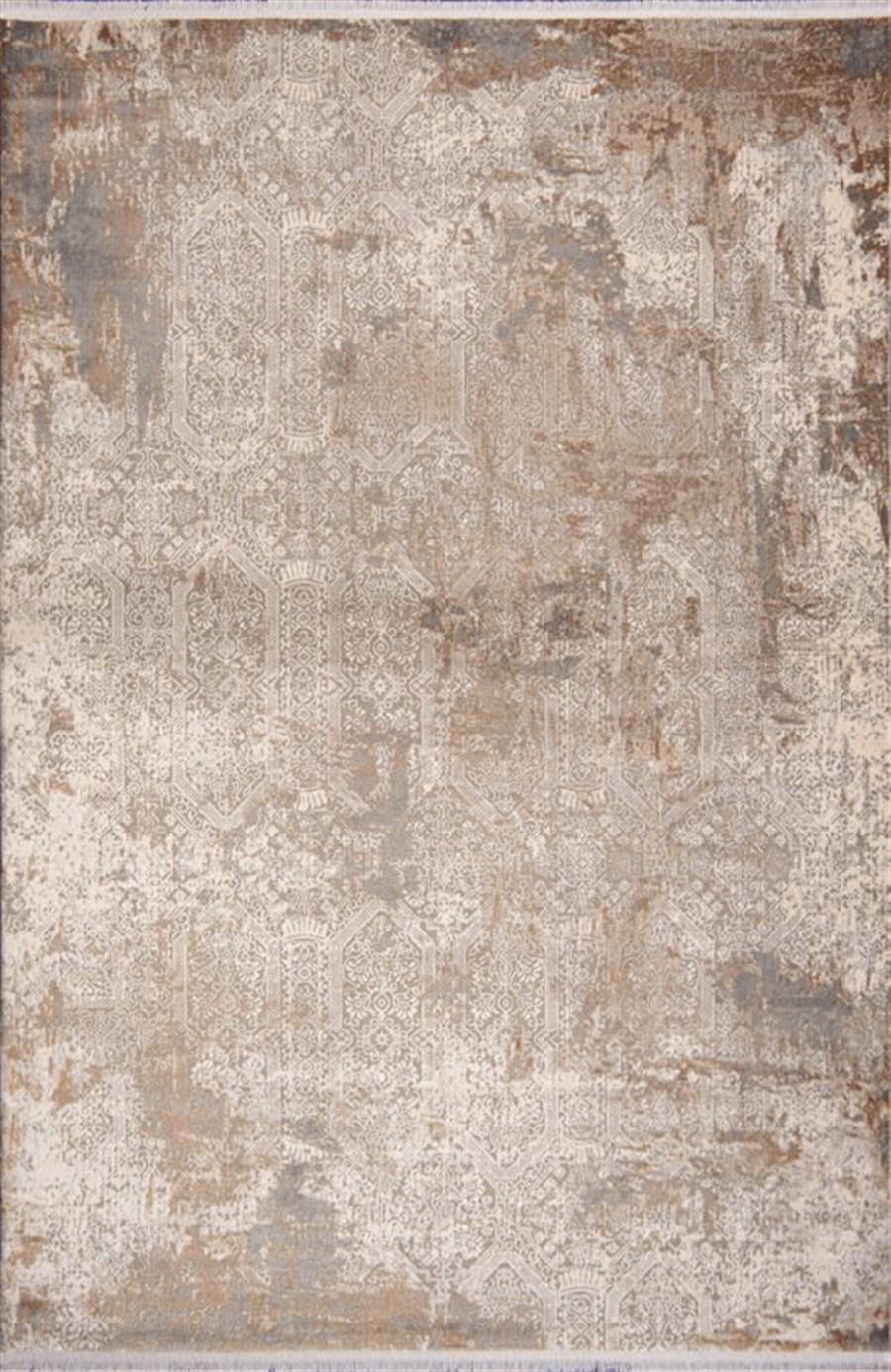 Kreasyon Halı Biblos 9311 Vizon 8 mm Akrilik Yıkanabilir Kalın Kaymaz Pamuk Taban Dikdörtgen Makine Dokuma Salon Halısı 180x180 cm