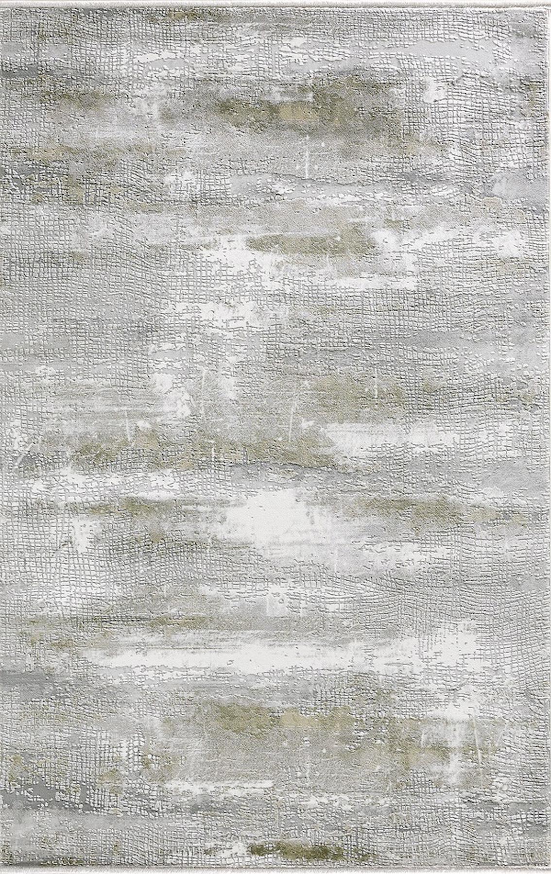 Merinos Therapy 19127 Beyaz-Gri 12 mm Viskon Yumuşak Yıkanabilir Kalın Kaymaz Dot Taban Dikdörtgen Makine Dokuma Salon Halısı