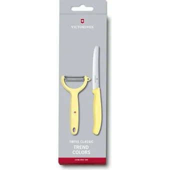 ​​​Victorinox 6.7116.23L92 Swiss Classic Trend Colors Soyacak ve Domates Bıçak Seti - Yavruağzı