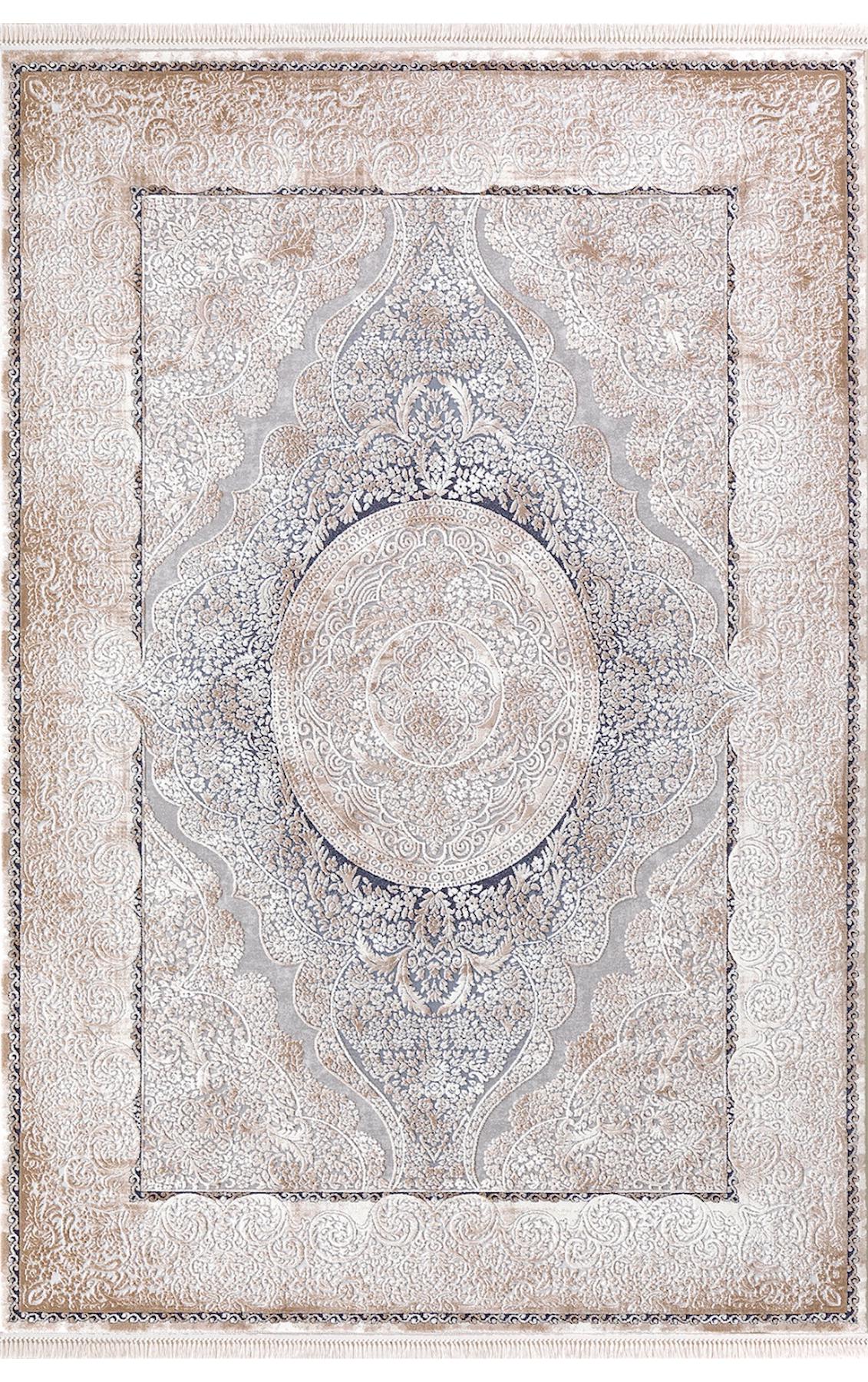 Padişah Santo 31883 Gri 10 mm Akrilik Yıkanabilir İnce Dikdörtgen Makine Dokuma Salon Halısı 200x290 cm