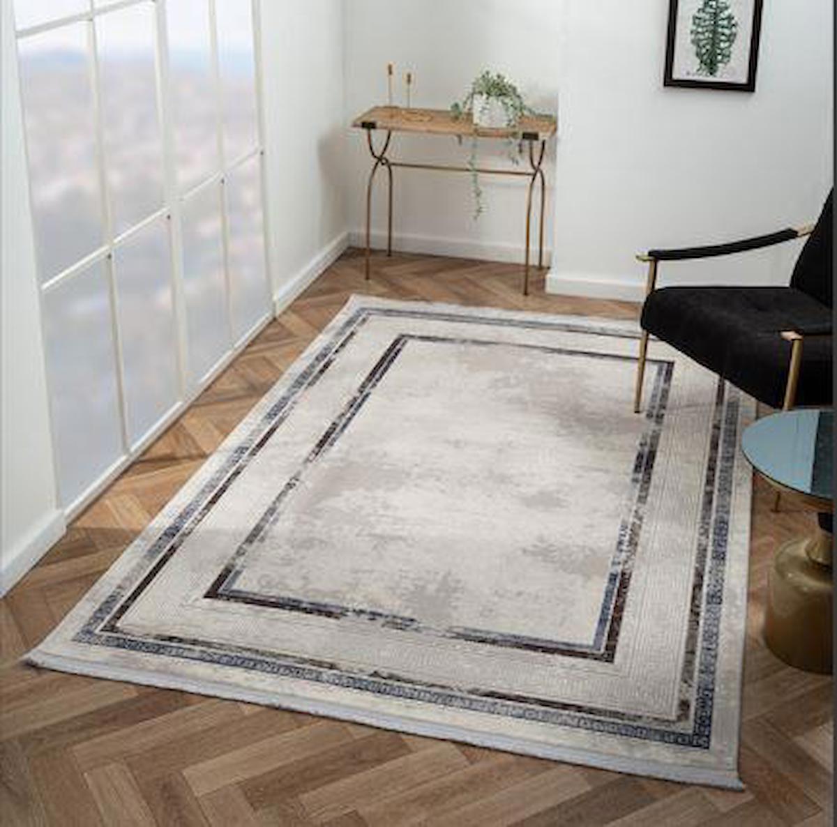 Çam Halı Scarlet SC005G Lacivert 11 mm Akrilik Silinebilir Yıkanabilir Orta Dikdörtgen Makine Dokuma Salon Halısı 80x500 cm