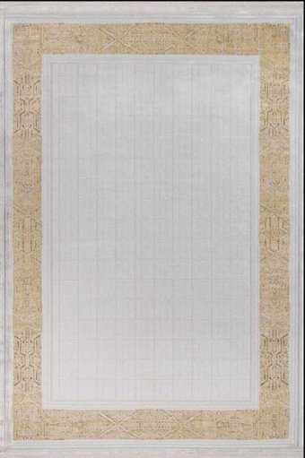 Flora Halı Magnum 7064F Krem 6 mm Akrilik-Viskon Silinebilir Yıkanabilir İnce Dikdörtgen Makine Dokuma Salon Halısı 200x290 cm