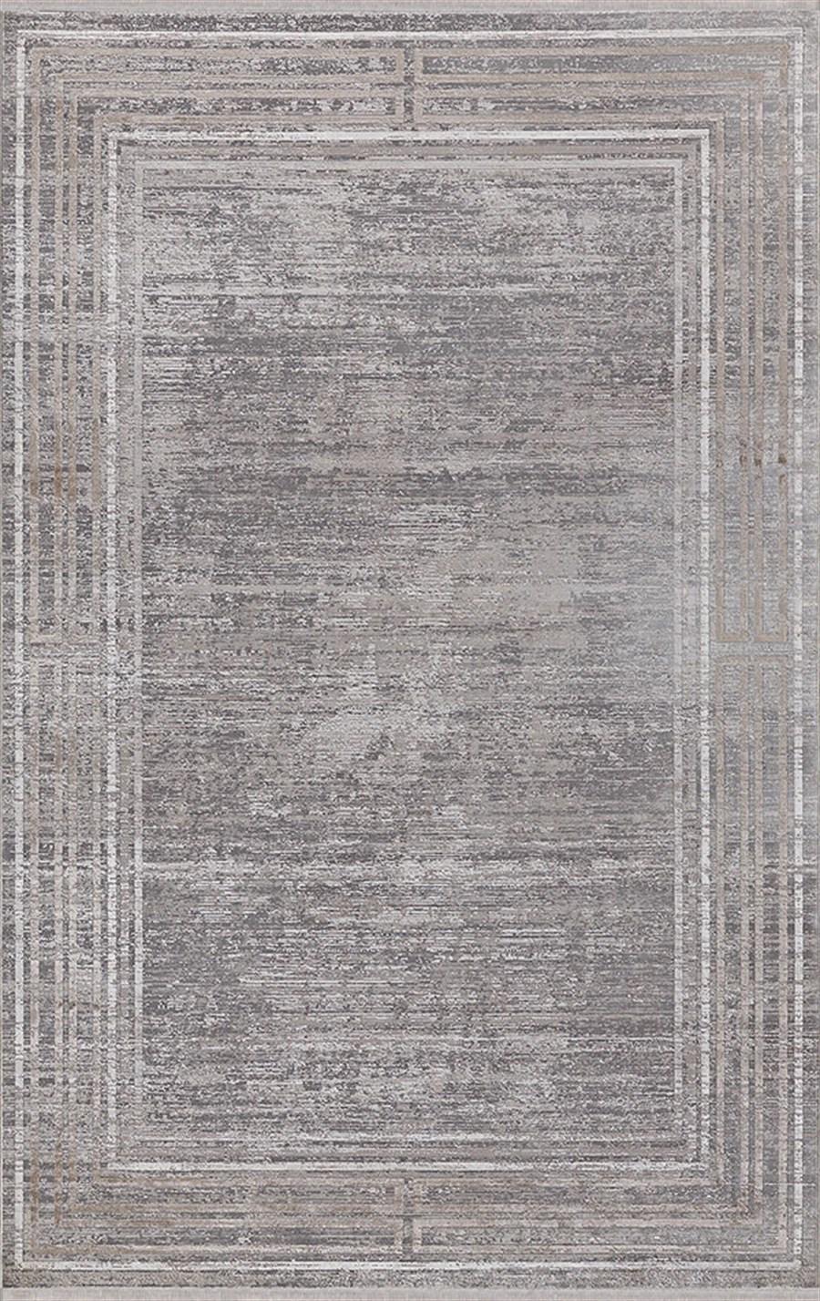 Merinos Uptown 35612 Antrasit 7 mm Akrilik Yumuşak Yıkanabilir Kalın Kaymaz Dikdörtgen Makine Dokuma Salon Halısı 160x233 cm