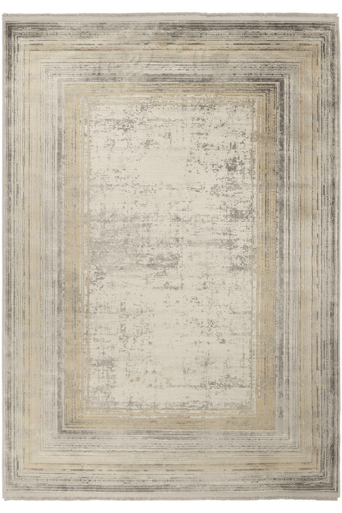 Tuğra Halı Diva DV05 Çok Renkli 5 mm Akrilik-Viskon Toz Tutmaz Yıkanabilir İnce Dikdörtgen Makine Dokuma Antre-Oturma Odası-Salon-Yatak Odası Halısı 200x290 cm