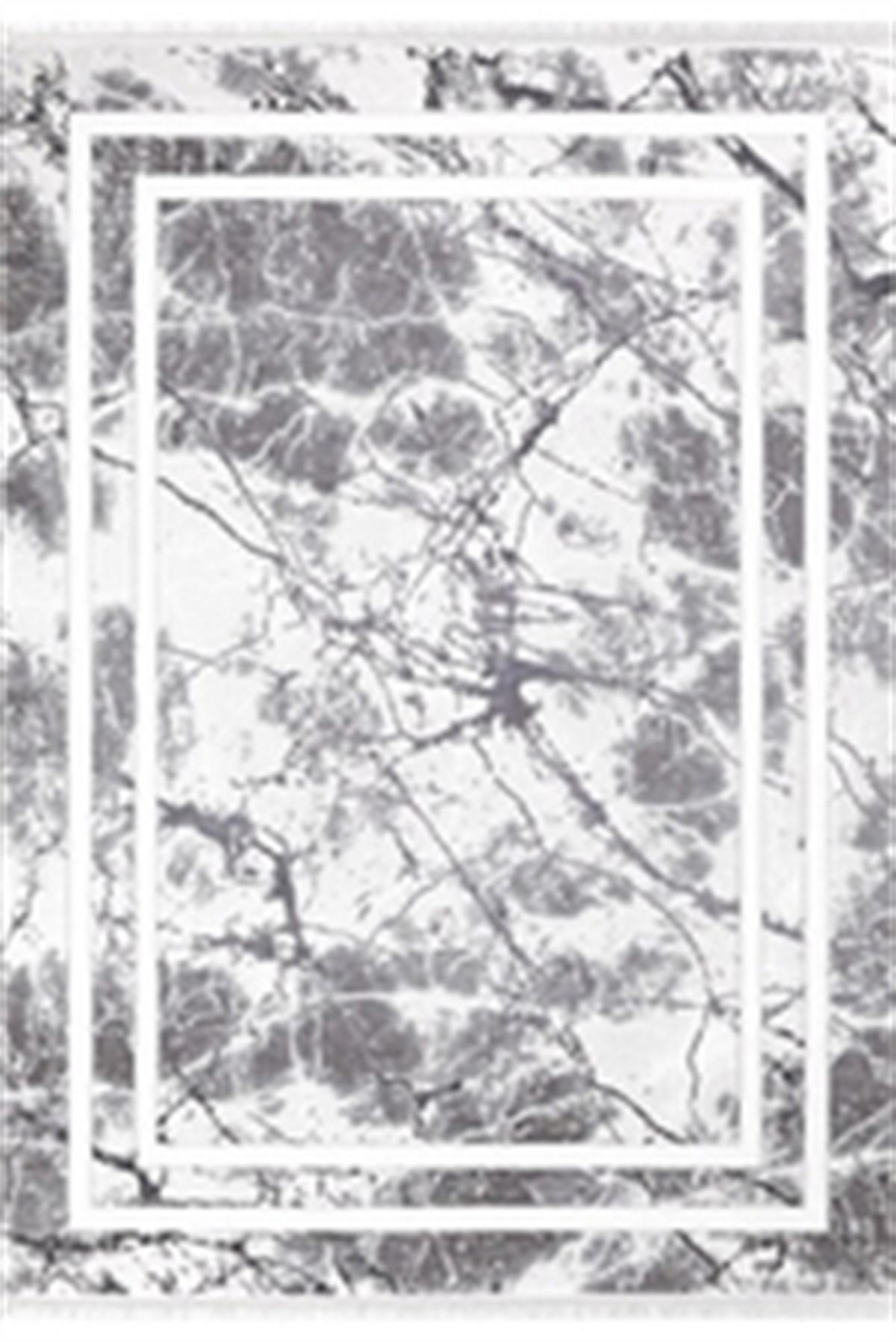 Padişah PN008 Gri 12 mm Akrilik Yumuşak Yıkanabilir İnce Kaymaz Dikdörtgen Makine Dokuma Salon Halısı 200x290 cm