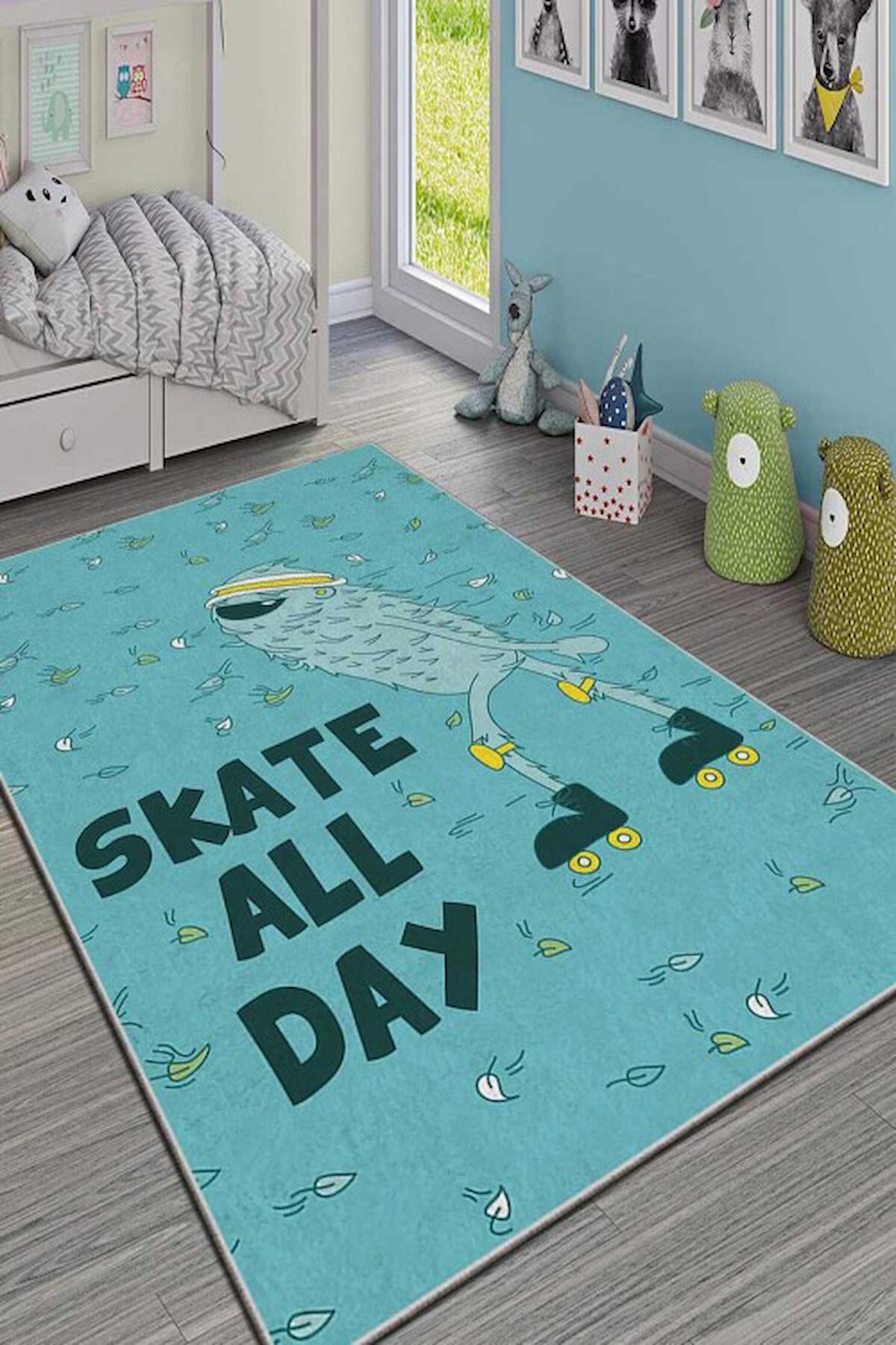 Homefesto Krem 5 mm Polyester Leke Tutmaz Yıkanabilir İnce Kaymaz Taban Dikdörtgen Makine Dokuma Salon Halısı 40x60 cm