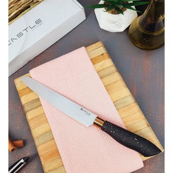 Castle Kitchen Black Copper Serisi 4 Lü Mutfak Bıçak Seti ( Santaku - Ekmek - Eğri Şef - Doğrama )