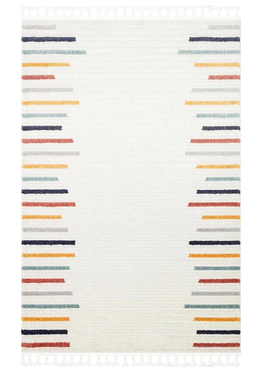 Eko Halı Terazzo TRZ06 Krem 12 mm Polyester Silinebilir Yıkanabilir Kalın Kaymaz Dikdörtgen Makine Dokuma Oturma Odası-Salon Halısı 200x290 cm