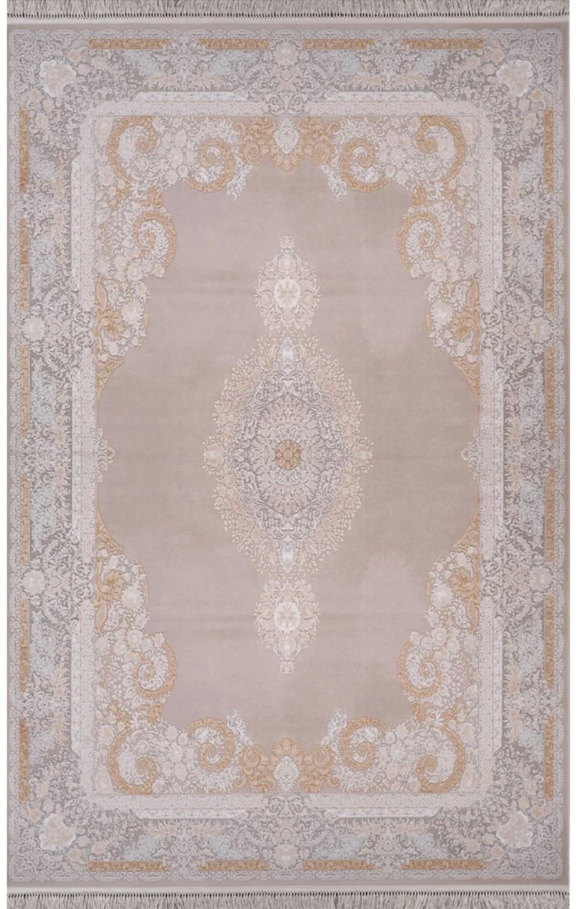 Artemis Halı Palace 05209B Çok Renkli Akrilik Yıkanabilir İnce Kaymaz Jüt Taban Dikdörtgen Makine Dokuma Salon Halısı 80x120 cm
