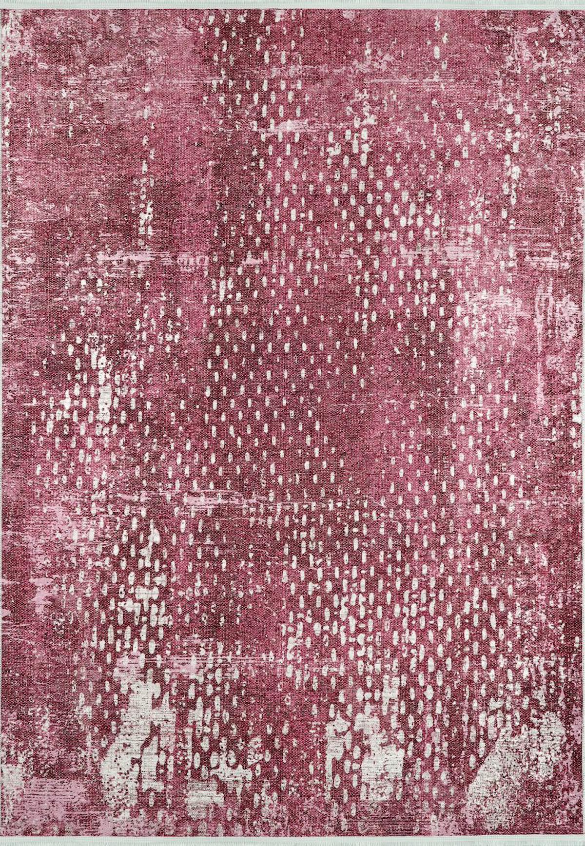 Halı Atölyesi Bordo 5 mm Pamuk Yıkanabilir İnce Kaymaz Taban Dikdörtgen Makine Dokuma Salon Halısı 80x300 cm