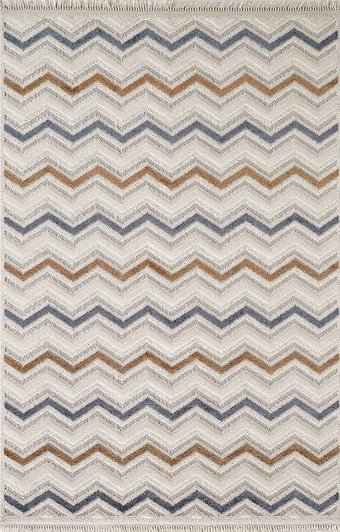 Gümüşsuyu Daisy 16884 Krem 8 mm Polipropilen Yıkanabilir İnce Kaymaz Dikdörtgen Makine Dokuma Salon Halısı 80x200 cm