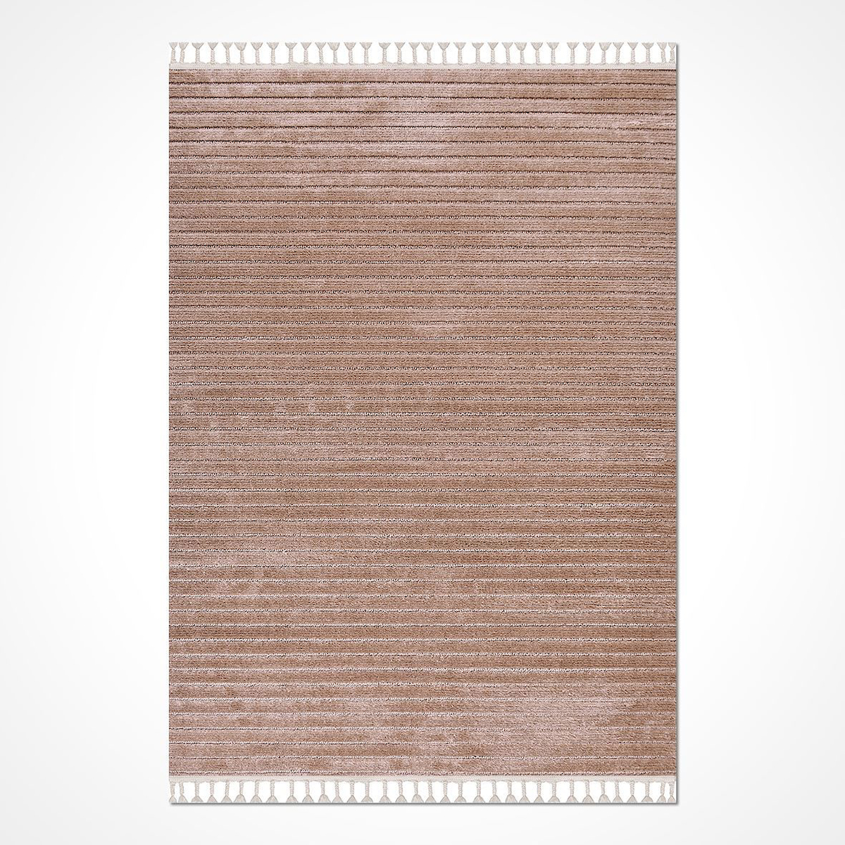 Crea Halı Satürn 2360AK Krem 10 mm Polyester Yumuşak Yıkanabilir Orta Dikdörtgen Makine Dokuma Salon Halısı 200x300 cm