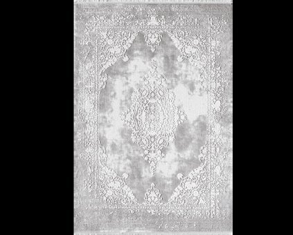 Royal Halı Lootus LO12K Gri 10 mm Akrilik Toz Tutmaz Yıkanabilir Kalın Kaymaz Lateks Taban Dikdörtgen Makine Dokuma Salon Halısı 160x230 cm