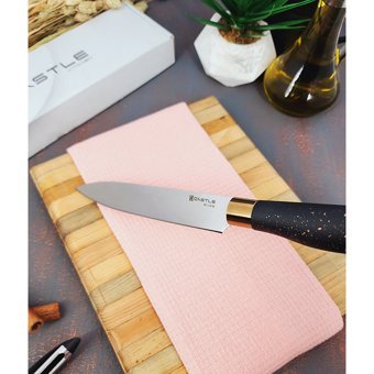 Castle Kitchen Black Copper Serisi 3 Lü Mutfak Bıçak Seti (Eğri Şef - Doğrama - Sivri Şef)