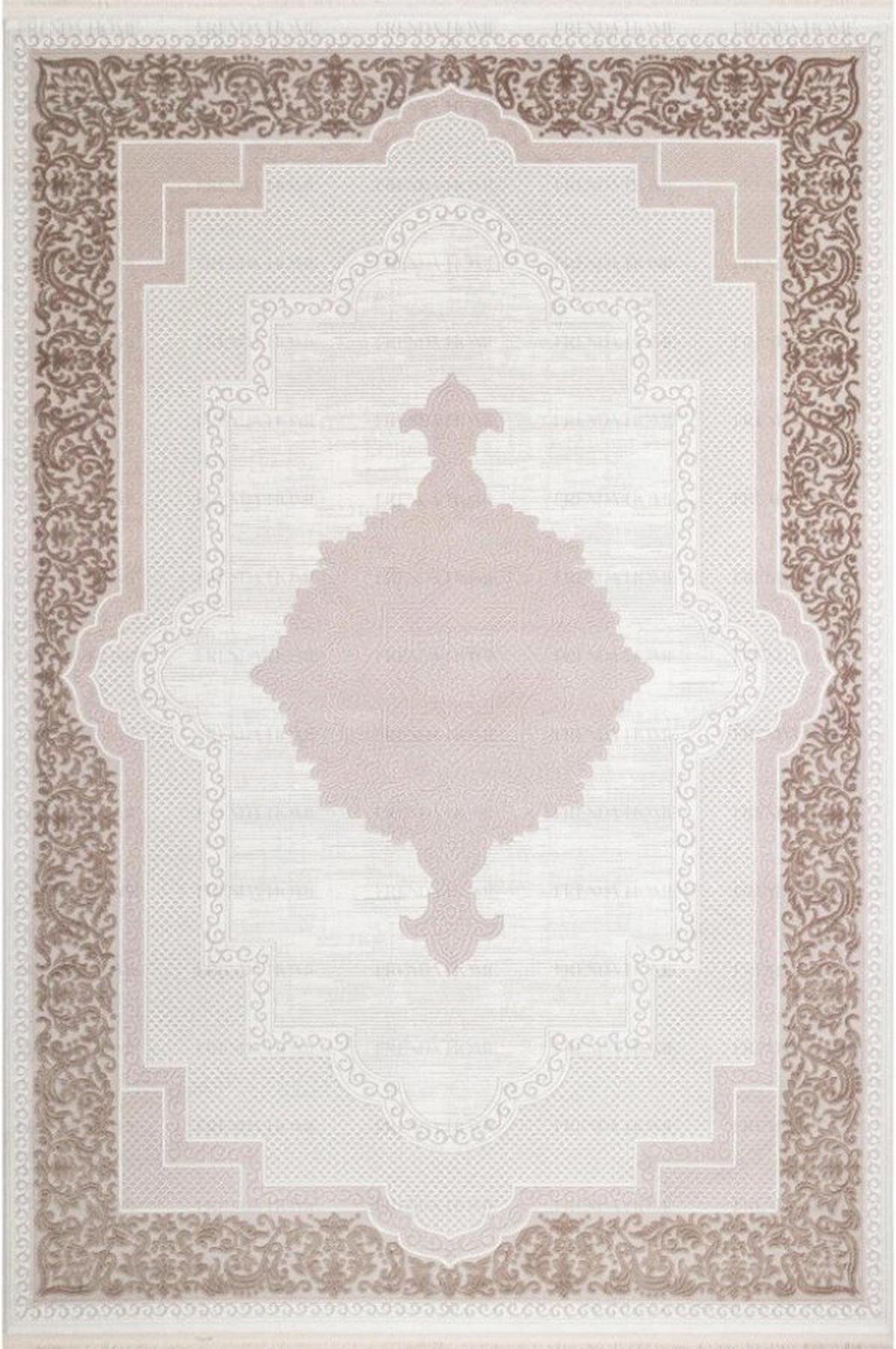 Türkmen Halı Stella 20406 Kahverengi 0.8 mm Akrilik Antialerjenik Yıkanabilir İnce Dikdörtgen Makine Dokuma Antre-Oturma Odası-Salon-Yatak Odası Halısı 80x80 cm