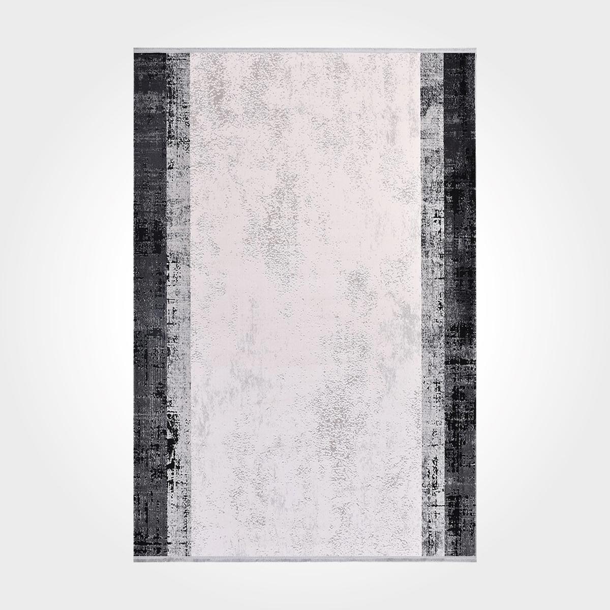 Dekozer Antrasit Gri Pamuk Yıkanabilir İnce Kaymaz Jüt Taban Dikdörtgen Makine Dokuma Salon Halısı 200x290 cm