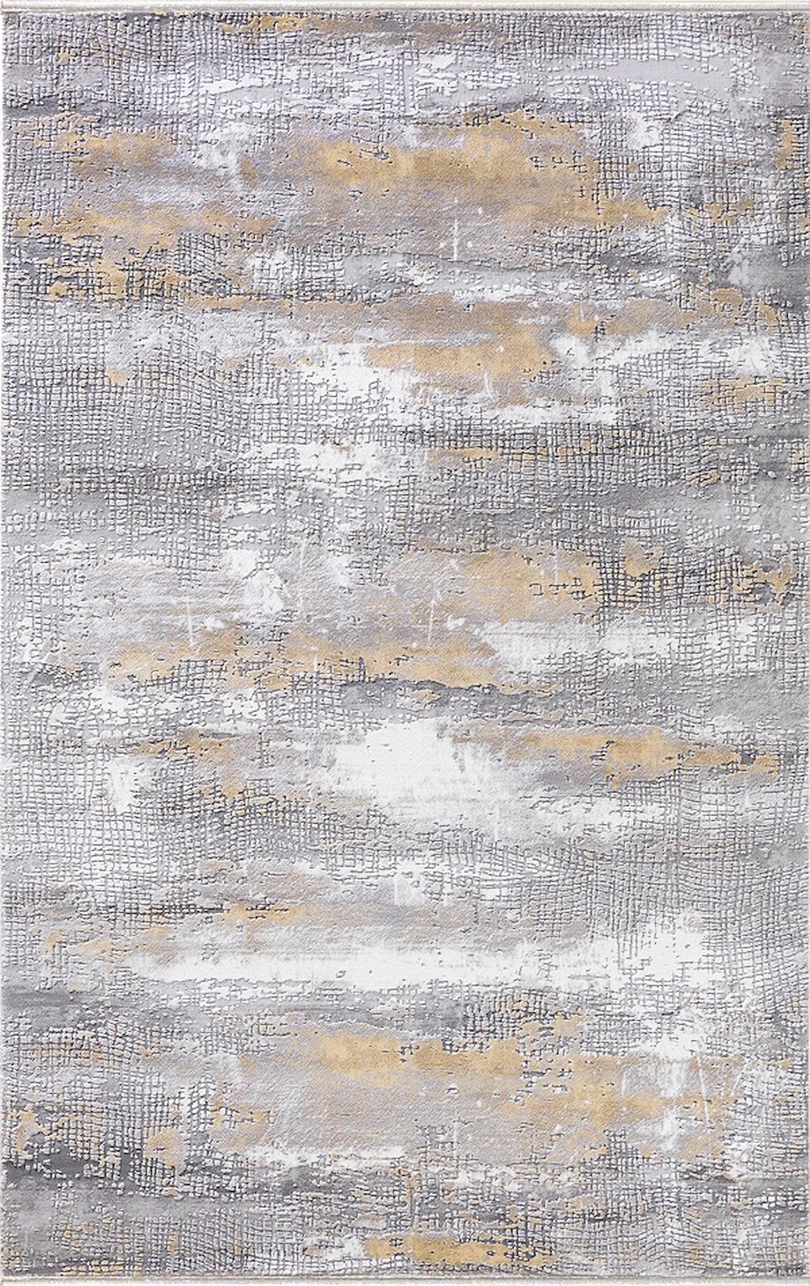 Merinos Therapy 19127 Çok Renkli 12 mm Viskon Yumuşak Yıkanabilir Kalın Kaymaz Dot Taban Dikdörtgen Makine Dokuma Salon Halısı 100x150 cm