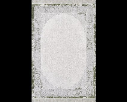 Royal Halı Mystic QM00C Beyaz-Gri 6 mm Akrilik Antibakteriyel Yıkanabilir Kalın Kaymaz Lateks Taban Dikdörtgen Makine Dokuma Salon Halısı