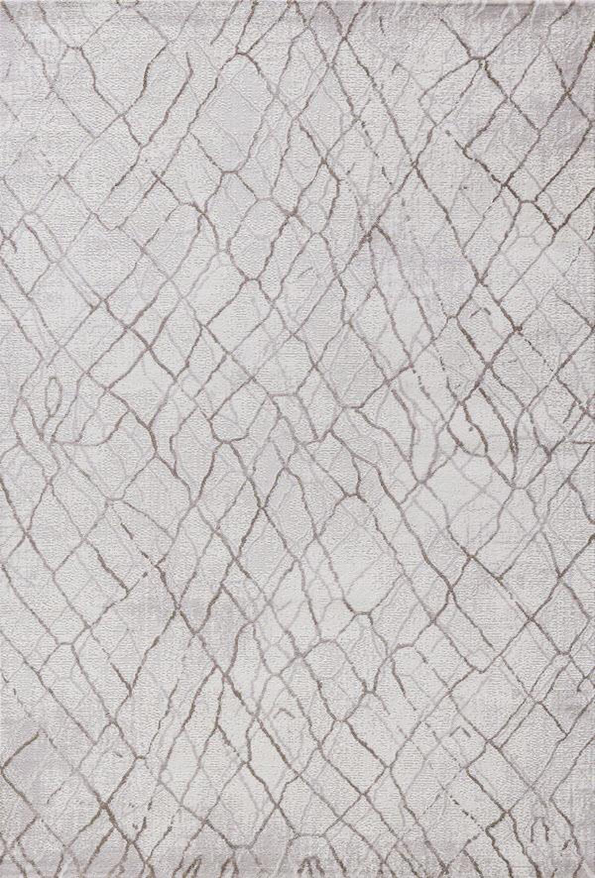 Dinarsu Adora 36390 Gri 10 mm Akrilik Antibakteriyel Yıkanabilir Orta Kaymaz Jüt Taban Dikdörtgen Makine Dokuma Salon Halısı 160x235 cm