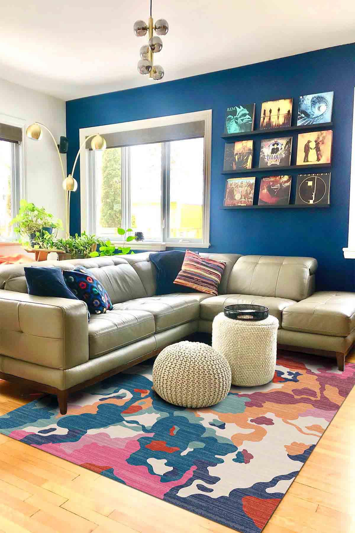 Latte Dizayn Lisa Krem 0.5 mm Pamuk Antibakteriyel Yıkanabilir İnce Kaymaz Pamuk Taban Dikdörtgen Makine Dokuma Salon Halısı 150x220 cm