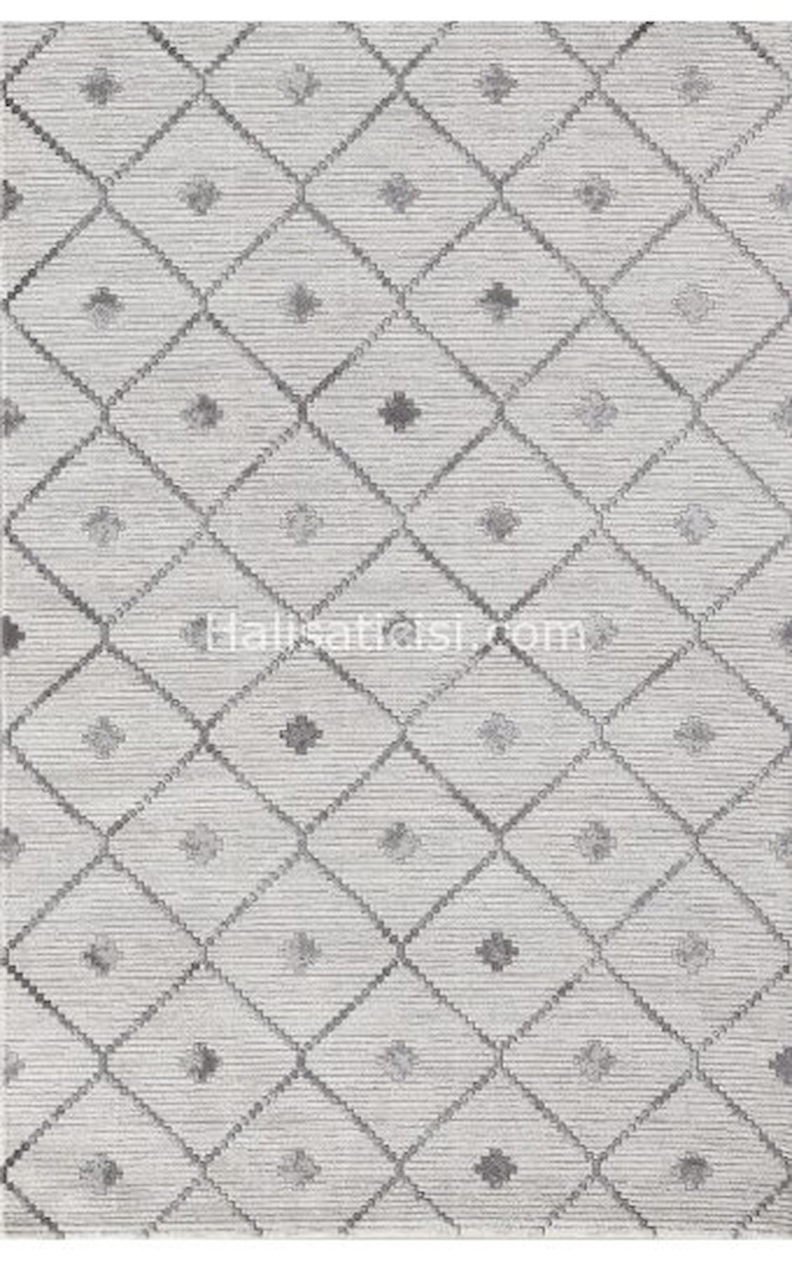 Padişah Paris 36232 Krem 9 mm Akrilik Yumuşak Yıkanabilir İnce Dikdörtgen Makine Dokuma Salon Halısı 120x180 cm