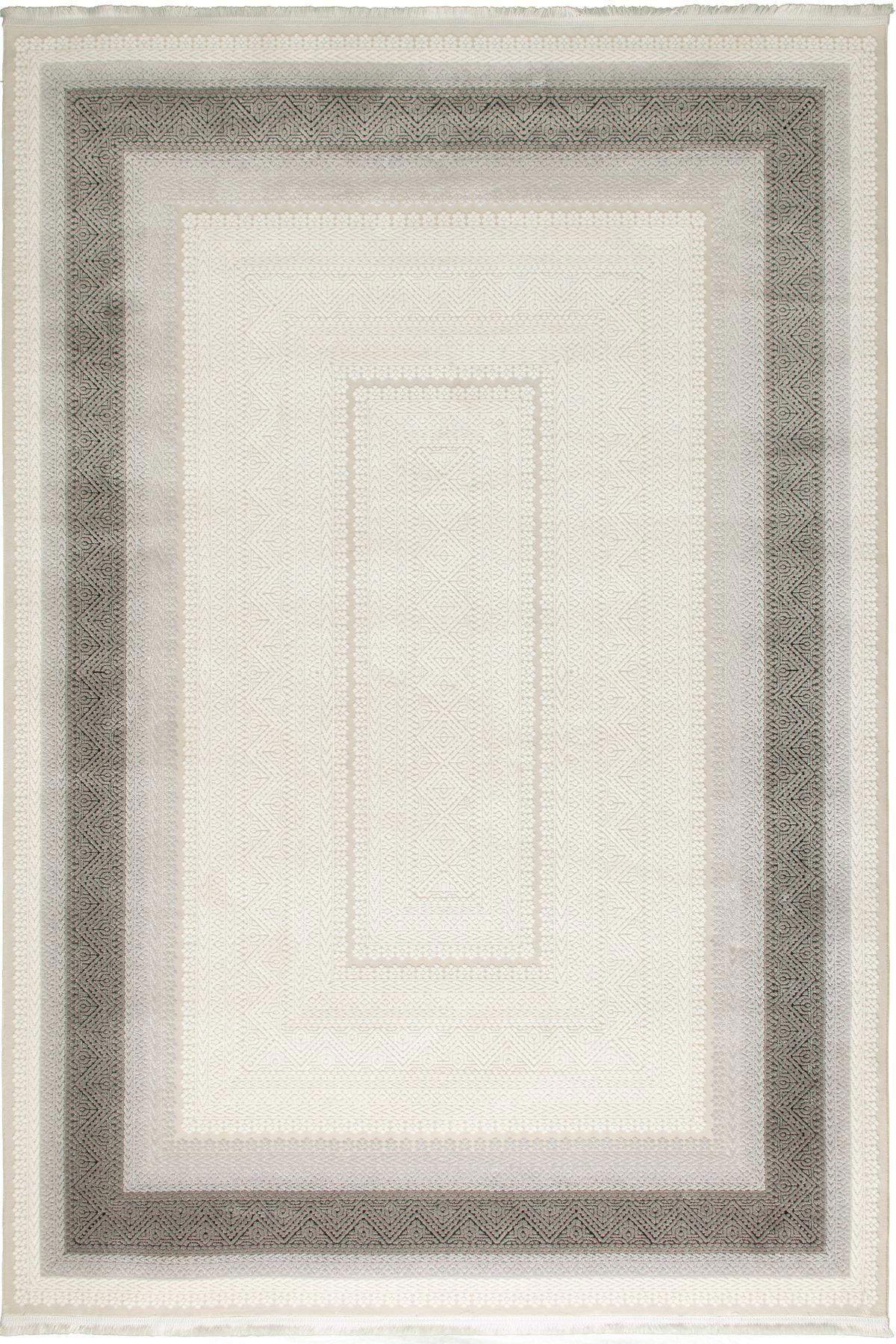 La Boutique Galata GT05 Krem 12 mm Akrilik Toz tutmaz Yıkanabilir İnce Kaymaz Dikdörtgen Makine Dokuma Salon Halısı 120x170 cm