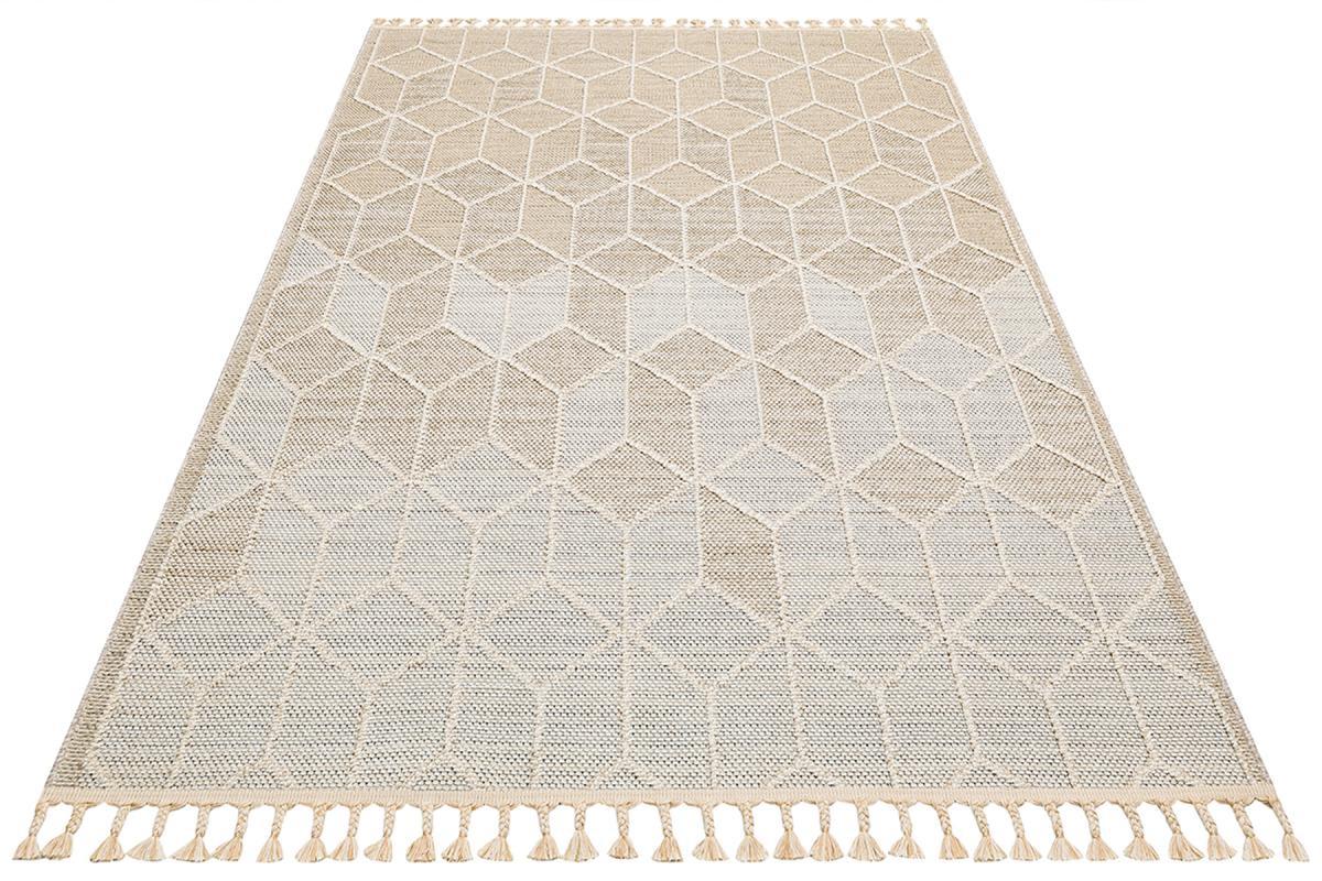 Eko Halı Soho SH03 Krem 10 mm Polyester İnce Dikdörtgen Makine Dokuma Salon Halısı 160x250 cm