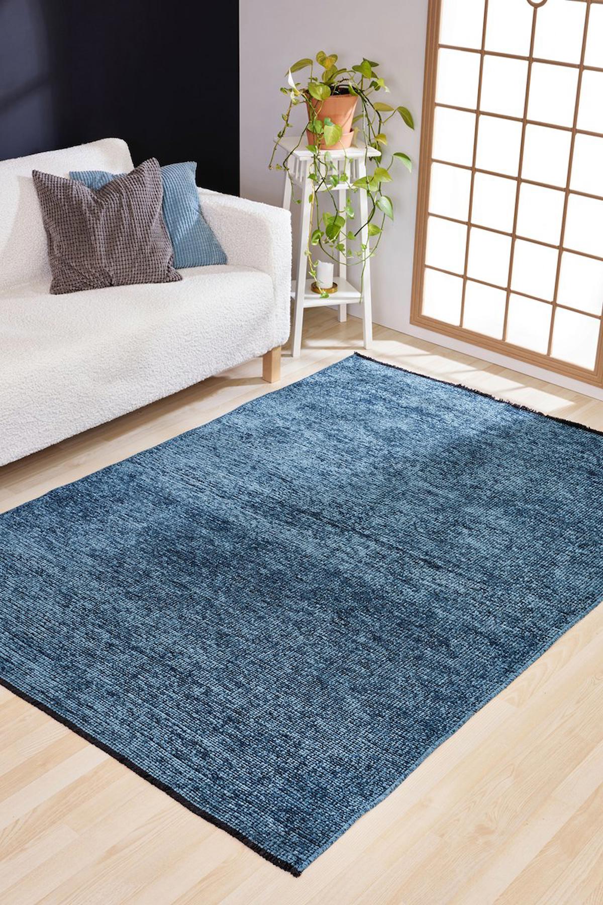 Apex Zenith Krem Pamuk Yıkanabilir İnce Kaymaz Jüt Taban Dikdörtgen Makine Dokuma Salon Halısı 50x80 cm