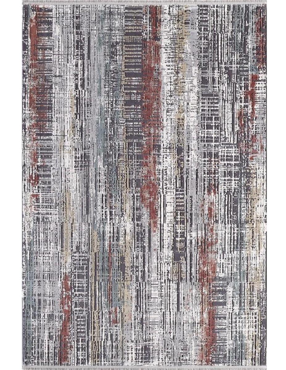 Artemis Halı Sand 5675B Gri Akrilik Yıkanabilir İnce Kaymaz Jüt Taban Dikdörtgen Makine Dokuma Salon Halısı 160x230 cm