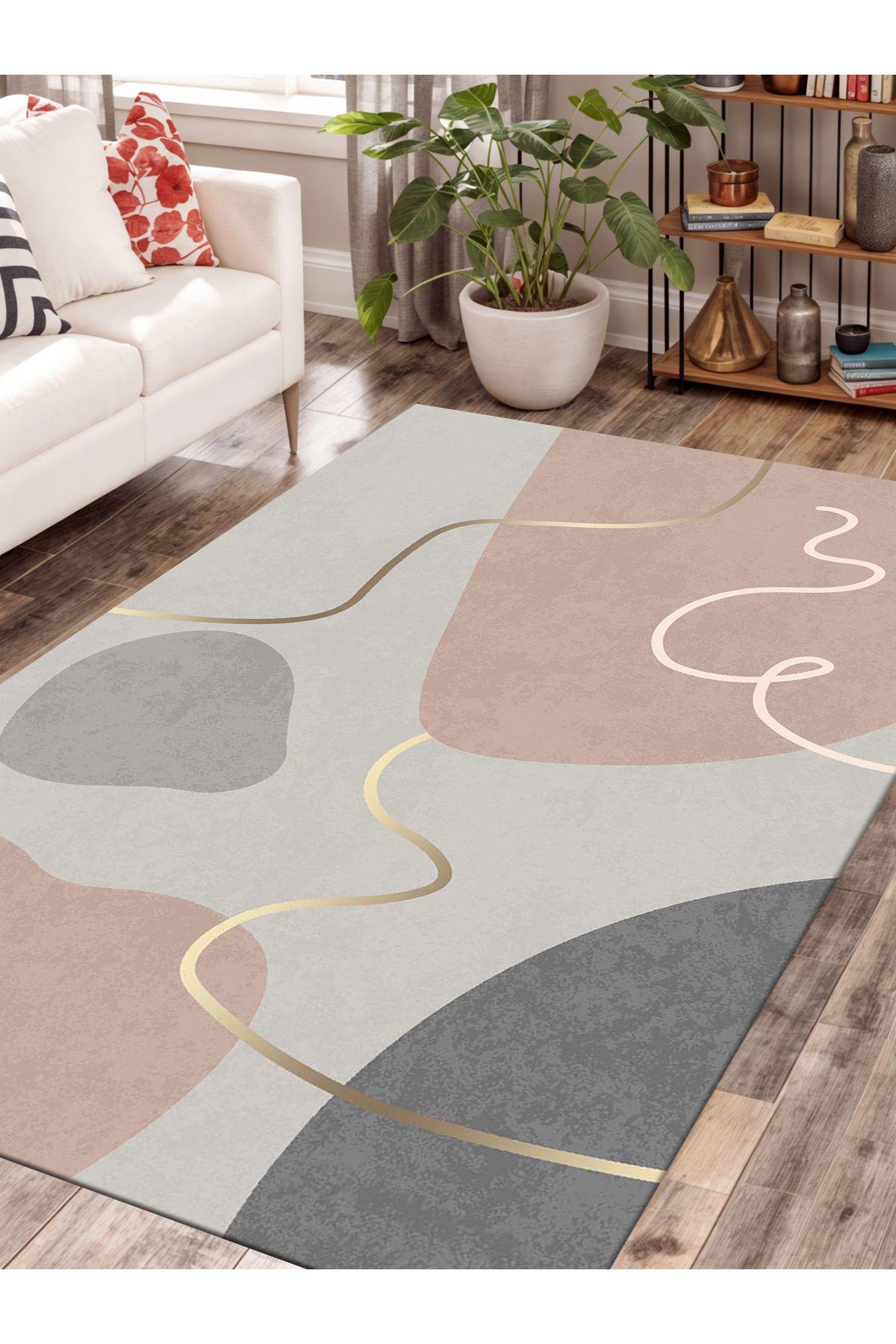 İnspira Krem 12 mm Polyester Kaymaz Taban Dikdörtgen Halı 100x100 cm