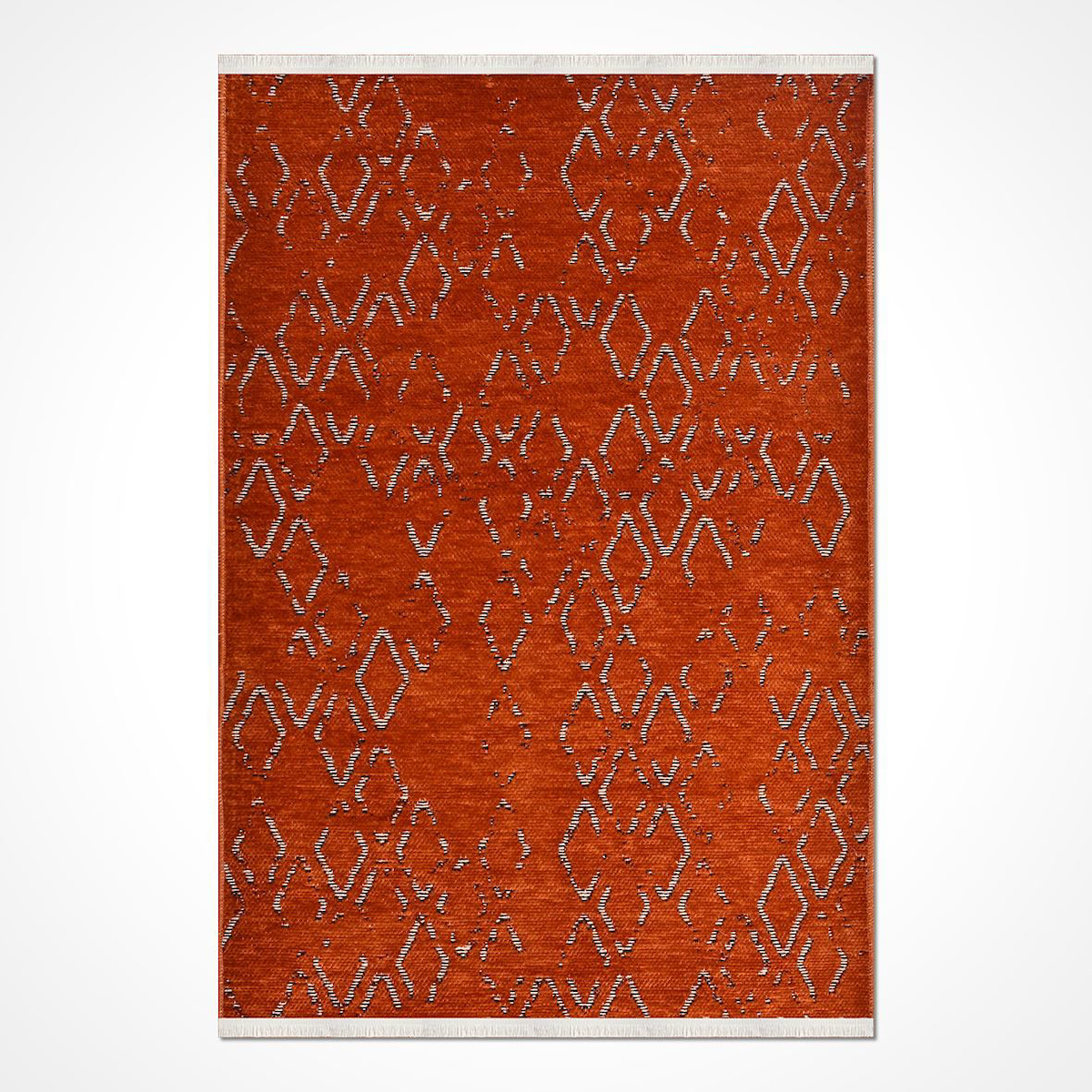 Crea Halı Asil 8310S Çok Renkli 7 mm Pamuk-Polyester Toz Tutmaz Yıkanabilir Orta Dikdörtgen Makine Dokuma Salon Halısı 100x200 cm