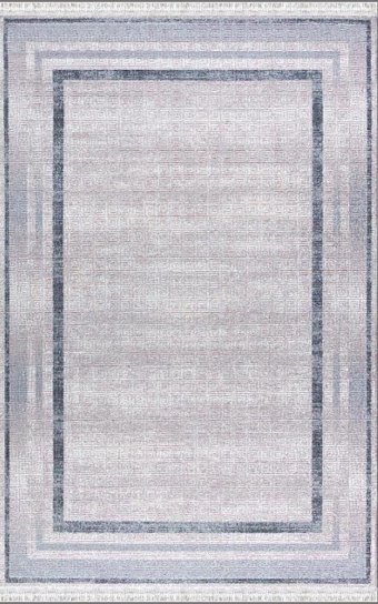 Merinos  Rodin 60900 Gri-Krem 10 mm Akrilik Toz Tutmaz Yıkanabilir Kalın Kaymaz Dikdörtgen Makine Dokuma Salon Halısı 80x300 cm