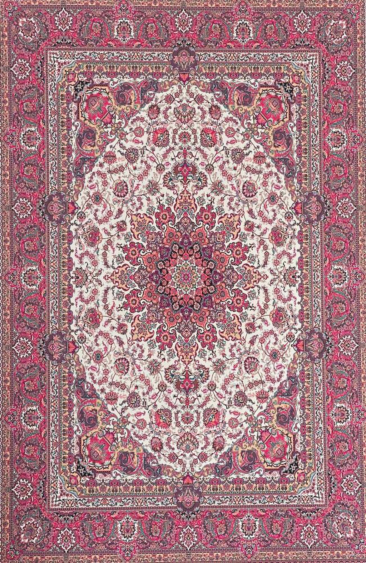 Carpettex Pembe 8 mm Bambu Yıkanabilir İnce Kaymaz Jüt Taban Dikdörtgen Makine Dokuma Salon Halısı 180x180 cm