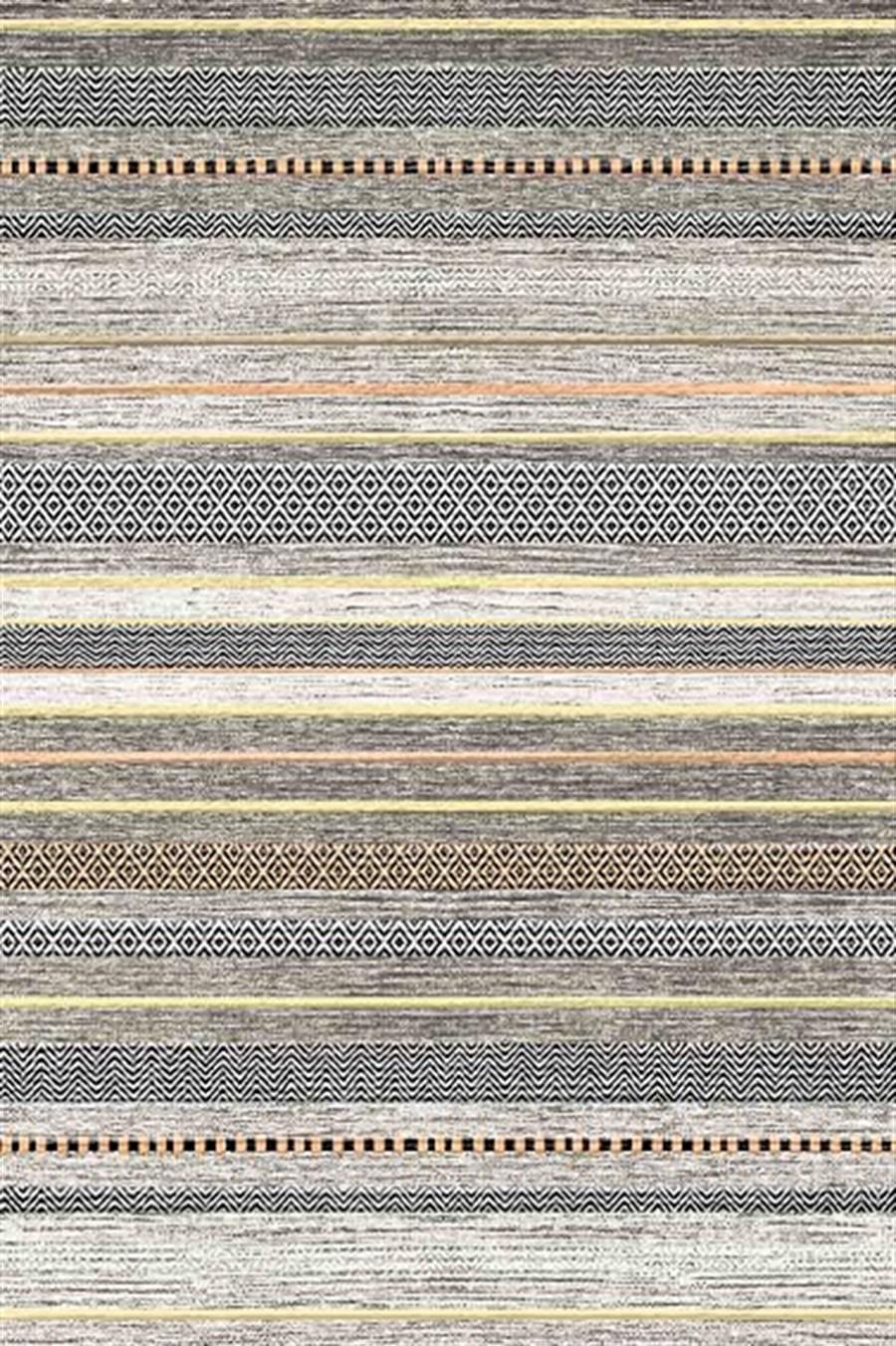 Kreasyon Halı Pandora 2740 Gri 5 mm Yıkanabilir Kalın Kaymaz Pamuk Taban Dikdörtgen Makine Dokuma Salon Halısı 100x150 cm