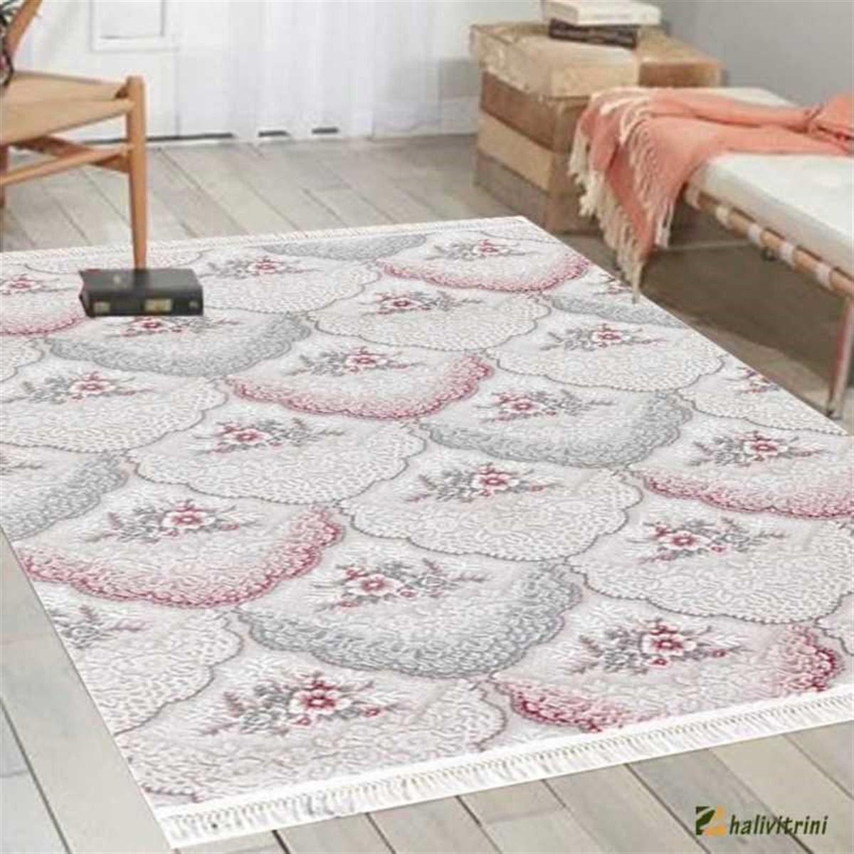 Efsane Halı Ihlara HR007060 Krem 11 mm Akrilik Silinebilir Yıkanabilir Orta Kaymaz Dikdörtgen Makine Dokuma Oturma Odası Halısı 180x180 cm