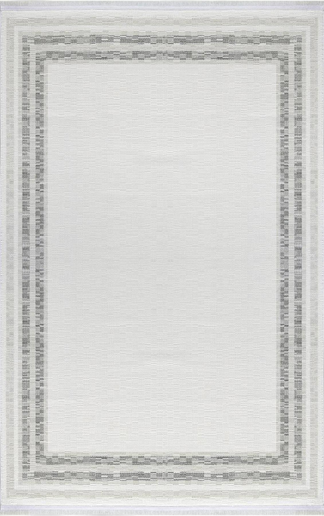 Padişah Aspen 62749 Gri 5 mm Polyester Toz Tutmaz Yıkanabilir İnce Kaymaz Dikdörtgen Makine Dokuma Salon Halısı 200x290 cm