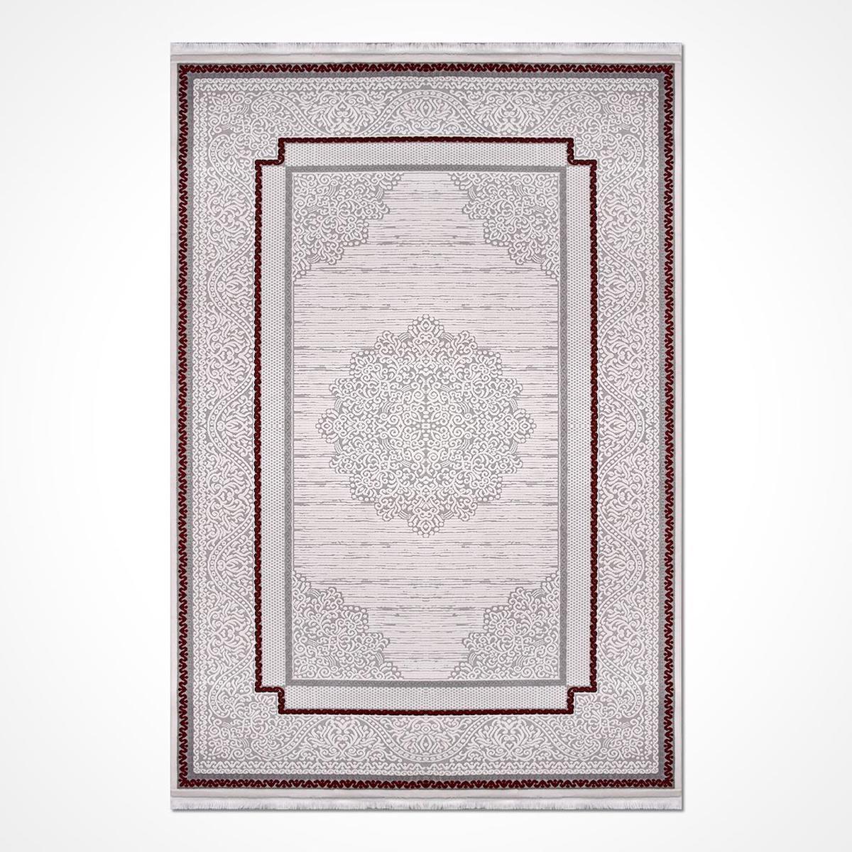 Crea Halı Karen 6927AK Krem 11 mm Akrilik Toz Tutmaz Yıkanabilir Orta Dikdörtgen Makine Dokuma Salon Halısı 120x350 cm