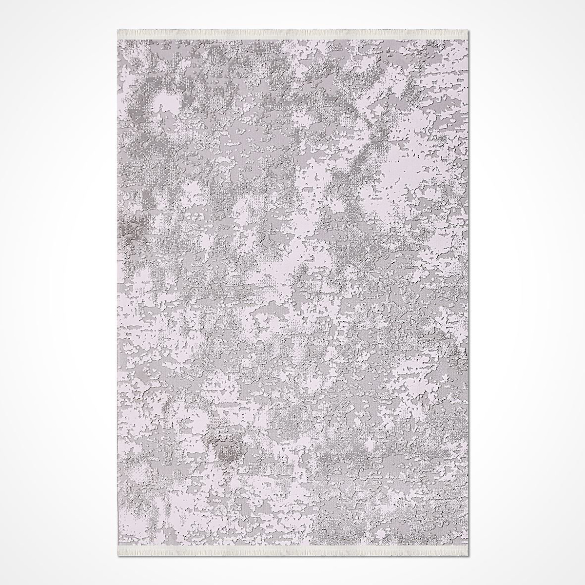Crea Halı Bello 1202AK Krem 8 mm Akrilik Toz Tutmaz Yıkanabilir Orta Soyut Temalı Dikdörtgen Makine Dokuma Salon Halısı 80x150 cm
