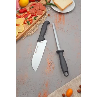 Castle Mutfak Bıçak Seti Şef Bıçağı Masat Et Ekmek Sebze Salata Kesme Doğrama Bıçağı 2 Parça