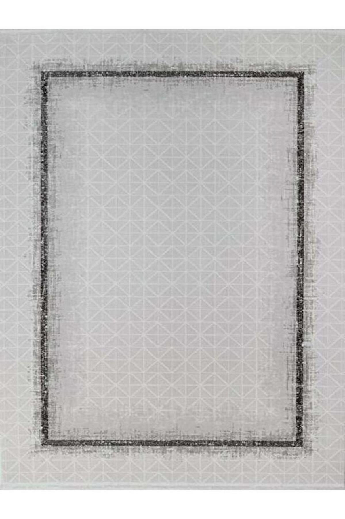 Gümüşsuyu Matisse 13623 Gri 6 mm Pamuk Toz Tutmaz Yıkanabilir İnce Kaymaz Dikdörtgen Makine Dokuma Salon Halısı 160x230 cm
