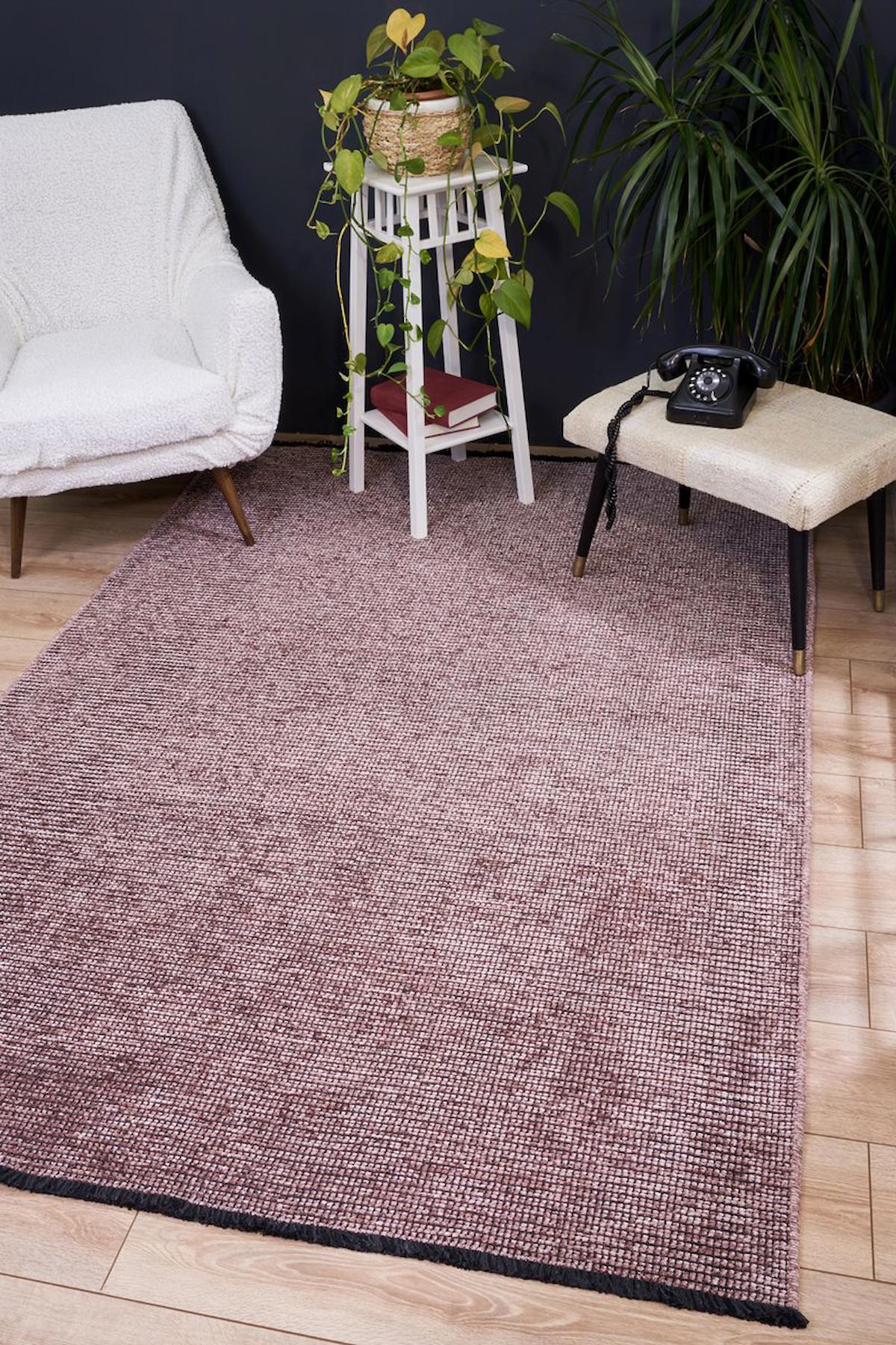 Apex Zenith Krem Pamuk Yıkanabilir İnce Kaymaz Jüt Taban Dikdörtgen Makine Dokuma Salon Halısı 160x230 cm