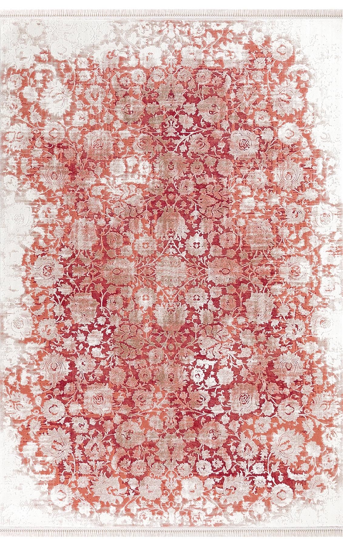 Padişah Santo 31880 Kırmızı 10 mm Akrilik Yıkanabilir İnce Dikdörtgen Makine Dokuma Salon Halısı 200x290 cm
