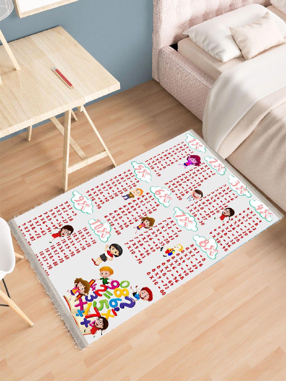 Enbe Collection E-CK10006B Çok Renkli 5 mm Pamuk Antibakteriyel Yıkanabilir Orta Kaymaz Dot Taban Dikdörtgen Makine Dokuma Çocuk Odası Halısı 180x180 cm